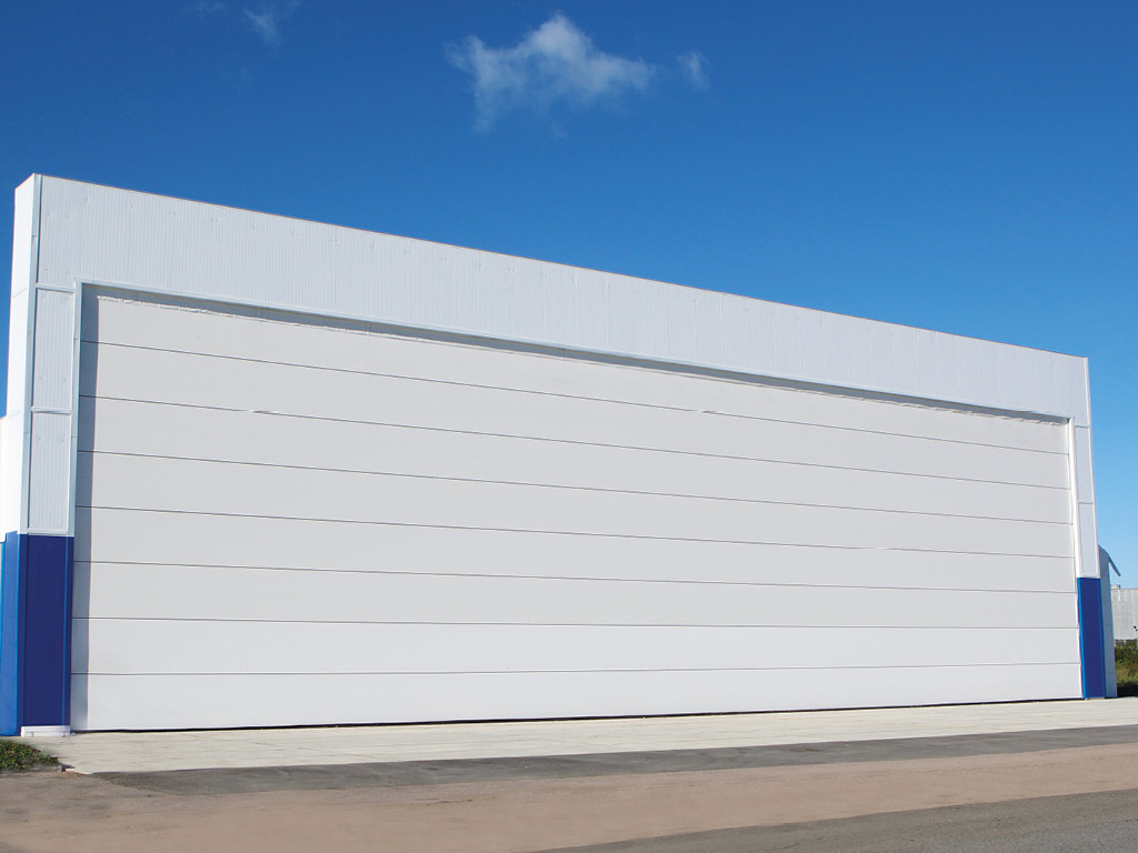 Ангарные ворота шторного типа моносекционные 1