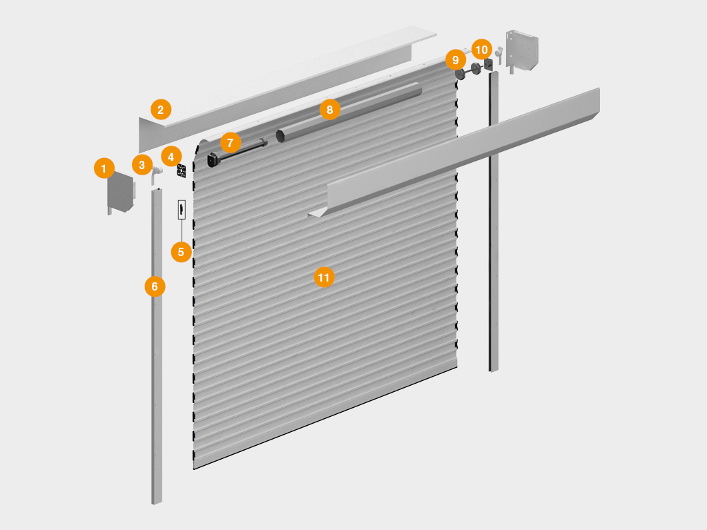 Ворота рулонные (Рольворота) из стального роллетного профиля RHS75 и RHS75P 2