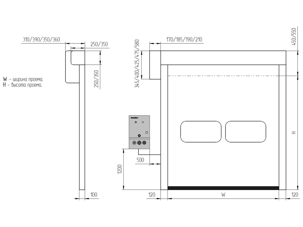 Скоростные рулонные ворота для пищевой промышленности 13 Скоростные рулонные ворота для пищевой промышленности 13