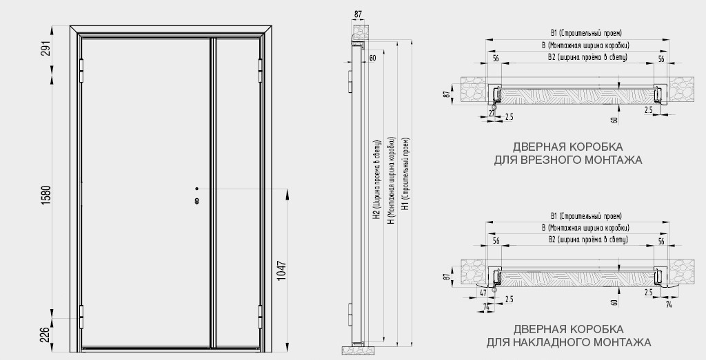Технические двери одностворчатые 2