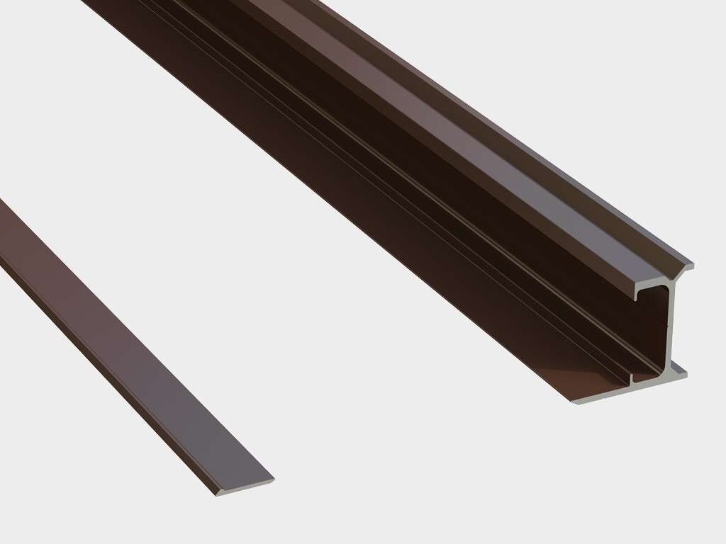 Забор из заборной секции с алюминиевой окантовкой с заполнением сендвич-панелями 13