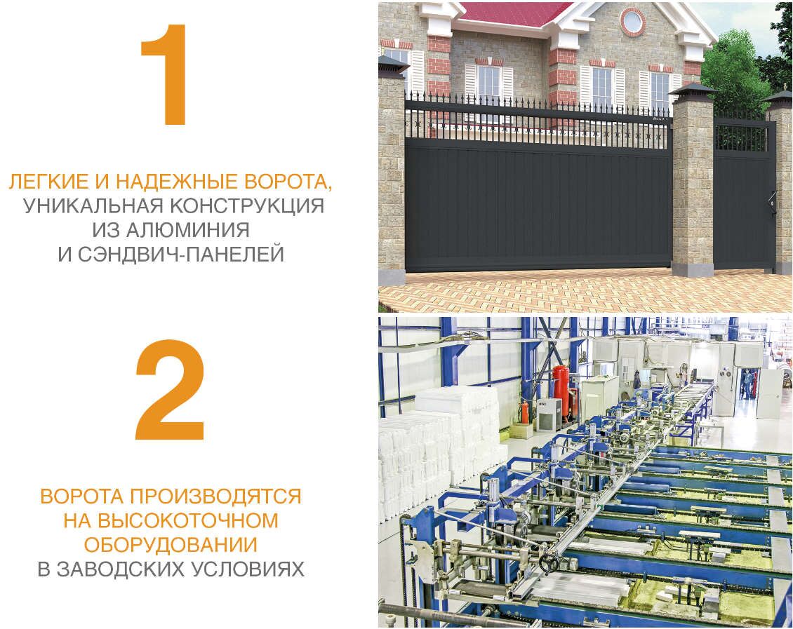 Откатные ворота из сендвич-панелей 31