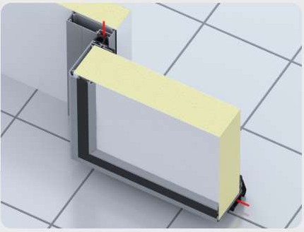 Холодильные двустворчатые распашные двери IsoDoor IDH2 для морозильных камер 5