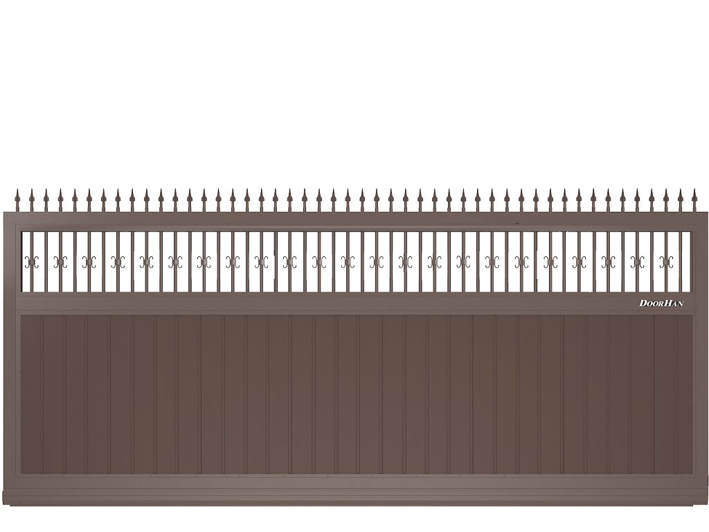 Откатные ворота из сендвич-панелей 19