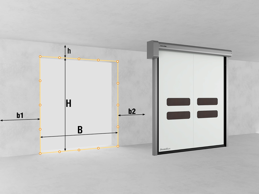 Скоростные рулонные ворота для наружного использования 11