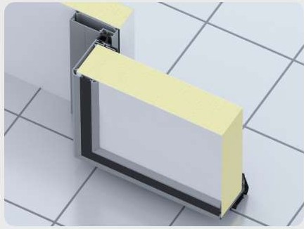 Холодильные двустворчатые распашные двери IsoDoor IDH2 для морозильных камер 4