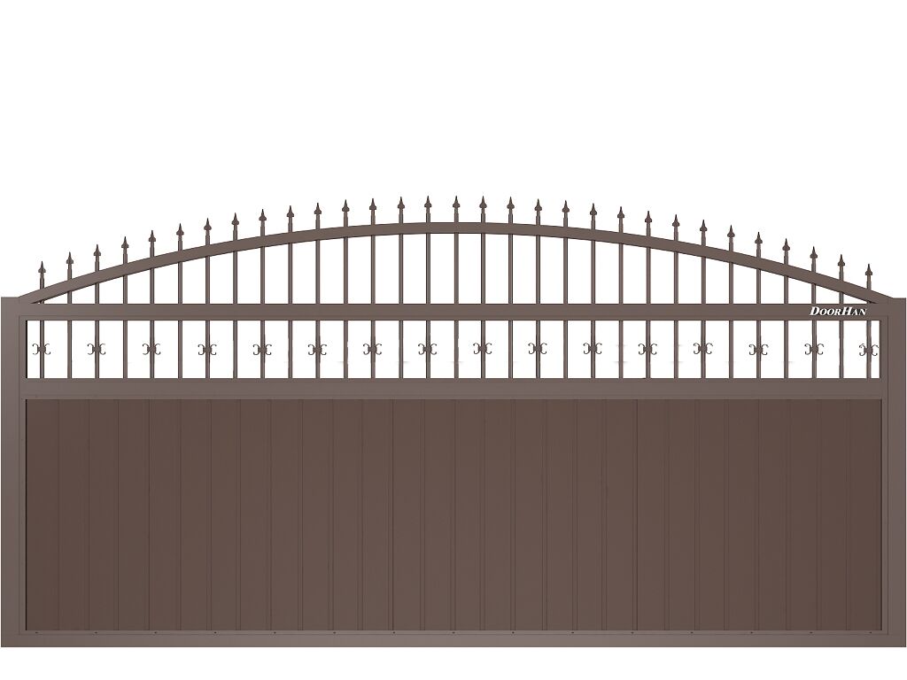 Откатные ворота из сендвич-панелей 20