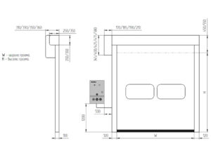 Скоростные рулонные ворота для наружного использования 13