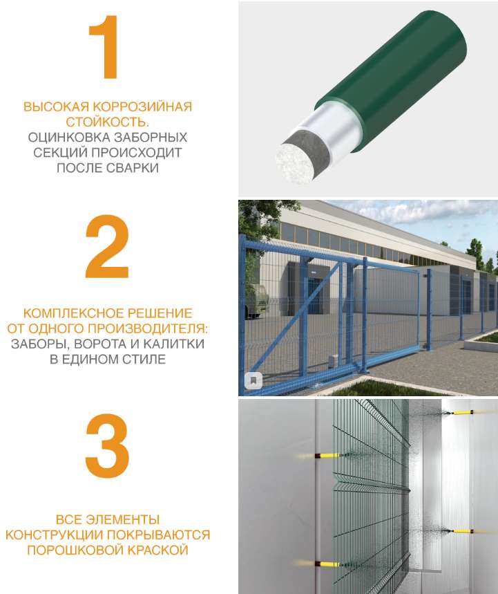 Забор из заборной секции «Оптима Лайт» и стального прутка 3,5 мм 9 Забор из заборной секции «Оптима Лайт» и стального прутка 3,5 мм 9