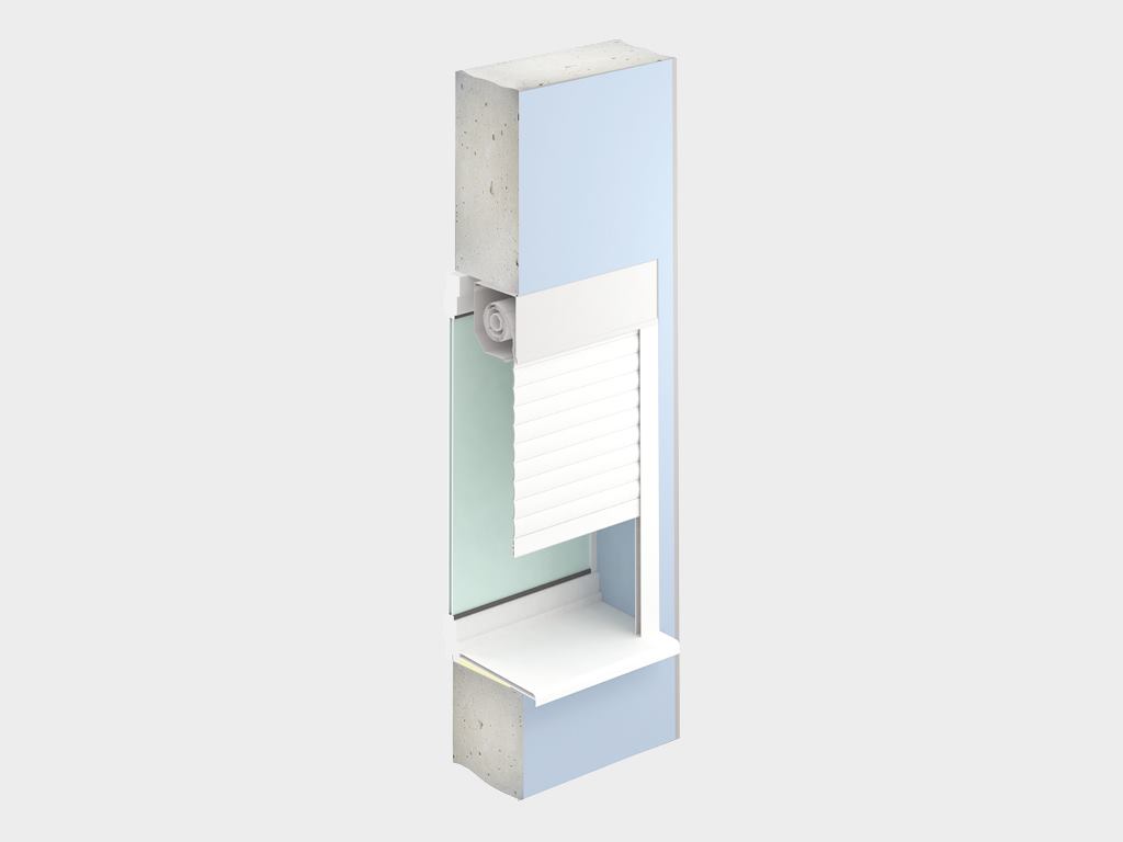 Рольставни взломостойкие на окна из экструдированного роллетного профиля RHE45M 6