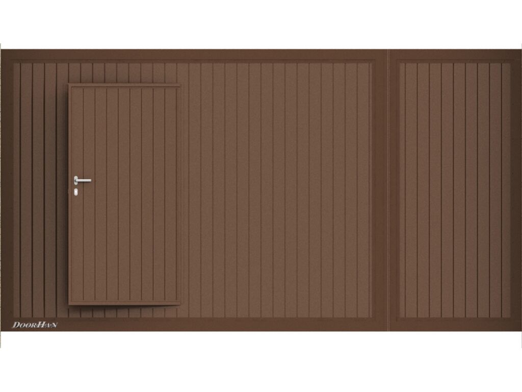 Откатные ворота из сендвич-панелей 12