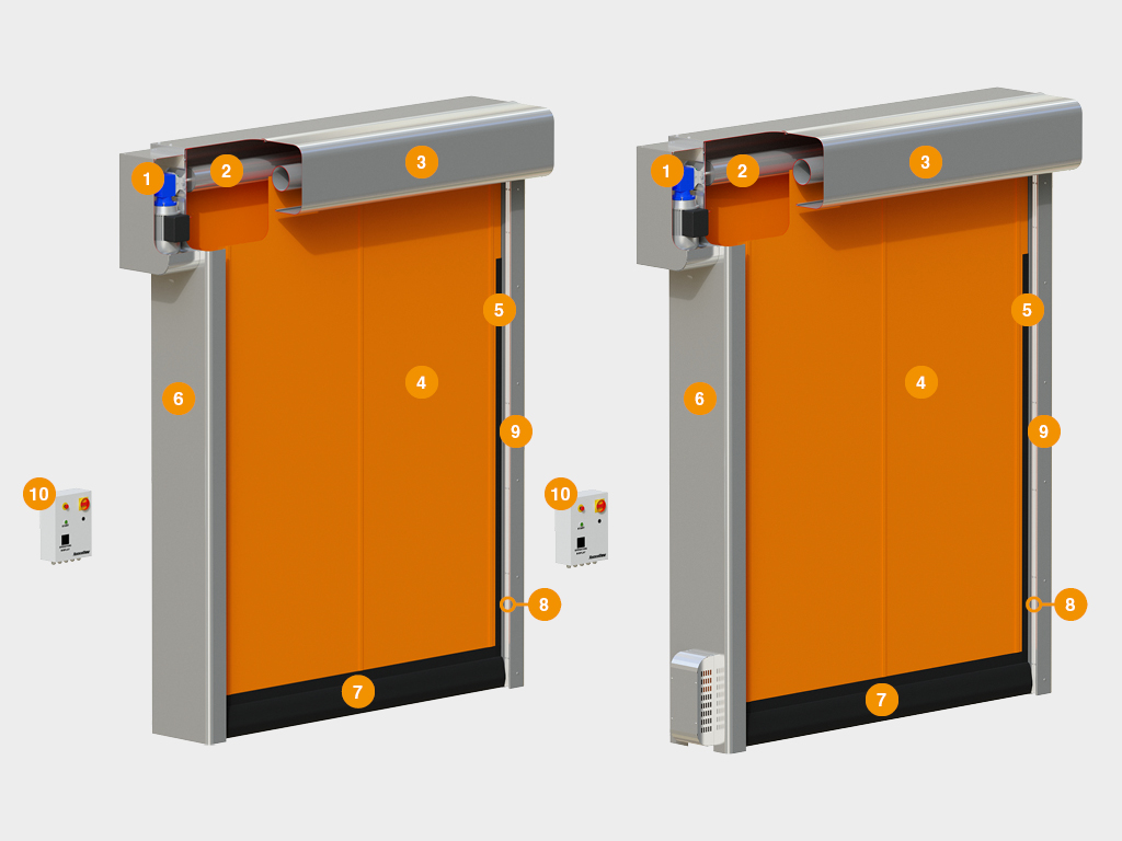 Ворота рулонные скоростные для морозильных камер 2