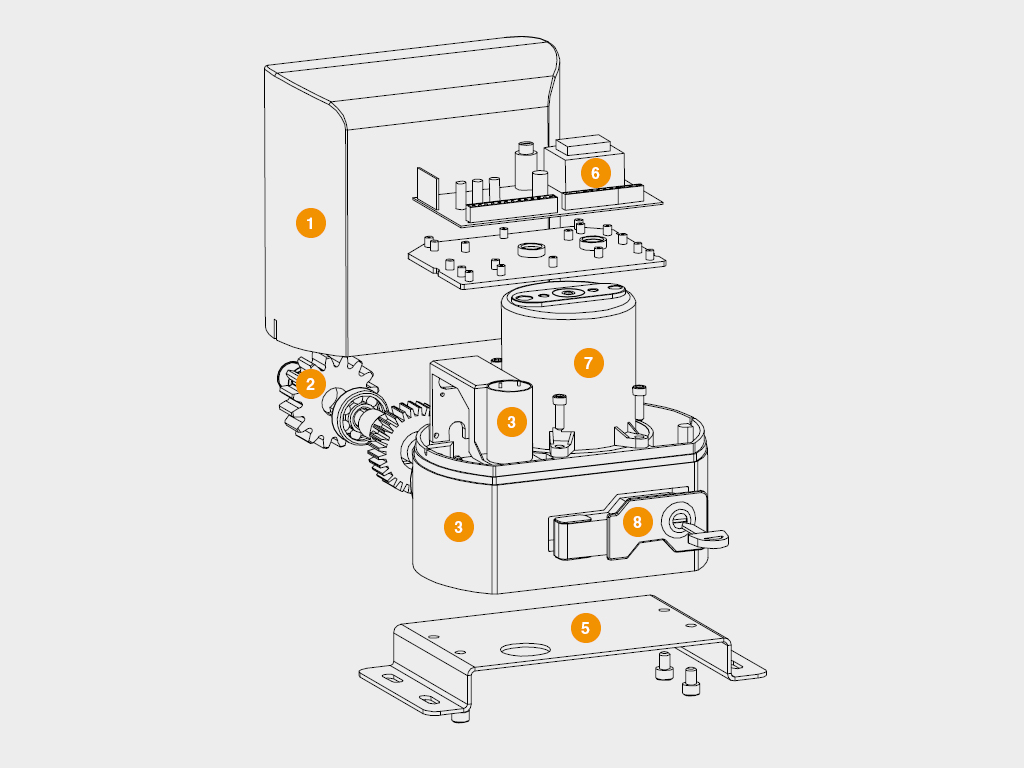 Привод Sliding-800 для откатных ворот 4