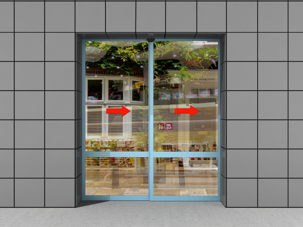 Комплект телескопической раздвижной двери (четыре подвижные лайтстворки) для привода AD-SP-TELESCOPE 2