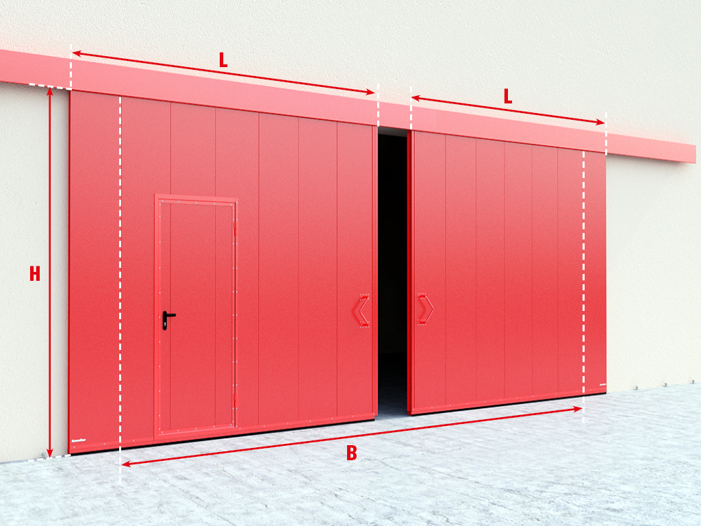 Откатные противопожарные ворота с классом огнестойкости EI60, EI90 3