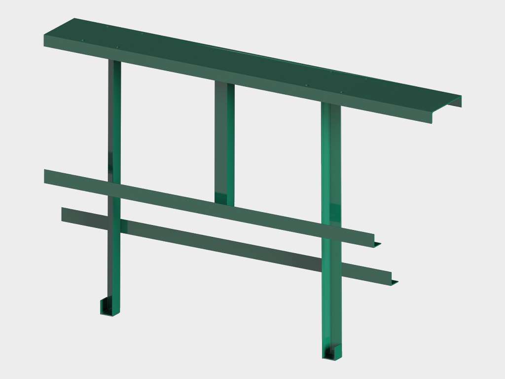 Откатные ворота со стальной рамой и заполнением сварной сеткой 9