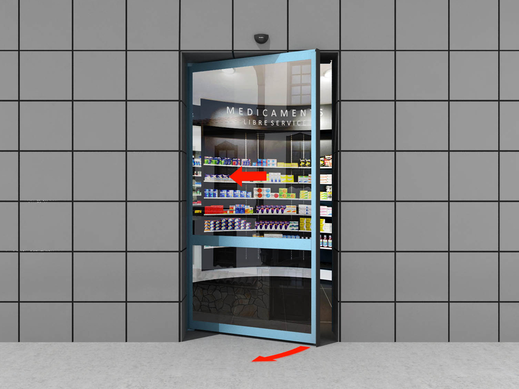 Комплект автоматической раздвижной двери «антипаника» (две подвижные створки «антипаника») для привода AD-SP 2