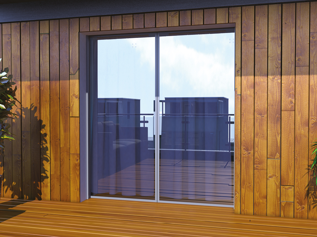 Комплект автоматической раздвижной двери (одна подвижная лайтстворка и фрамуга сверху) для привода AD-SP 8