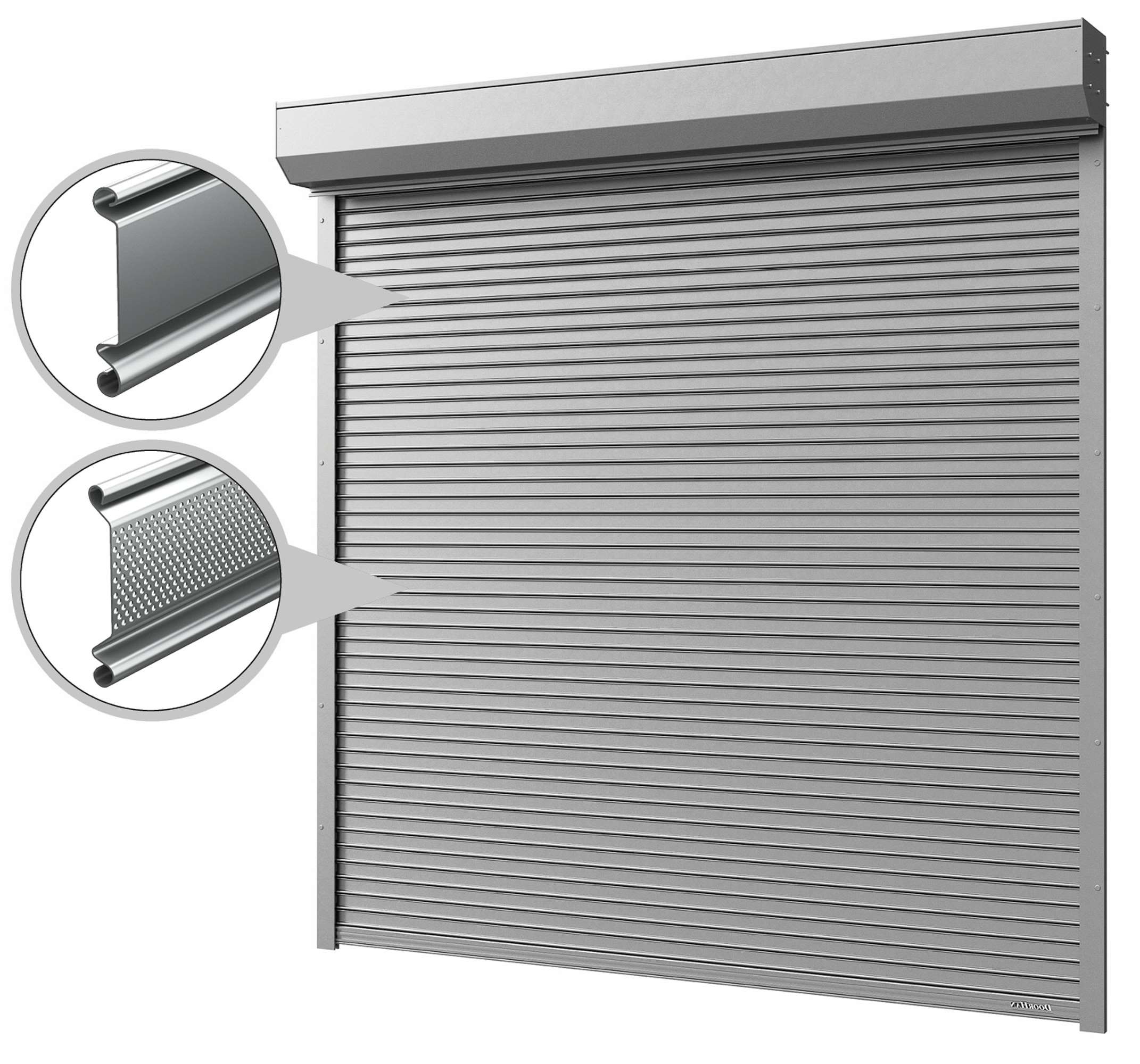 Ворота рулонные (Рольворота) из стального роллетного профиля RHS75 и RHS75P 7