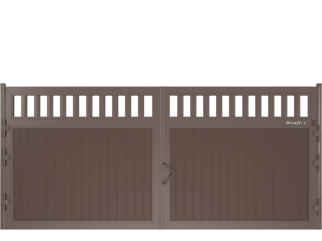 Распашные ворота из сендвич-панелей 10