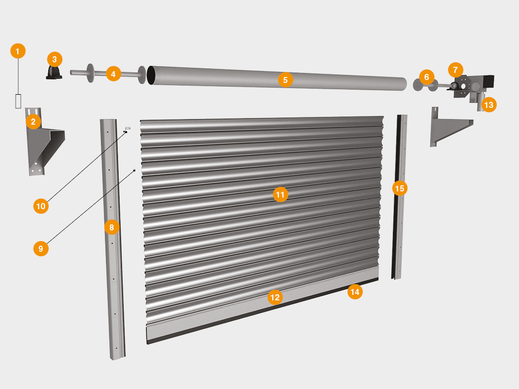 Ворота рулонные стальные с навальным приводом 3