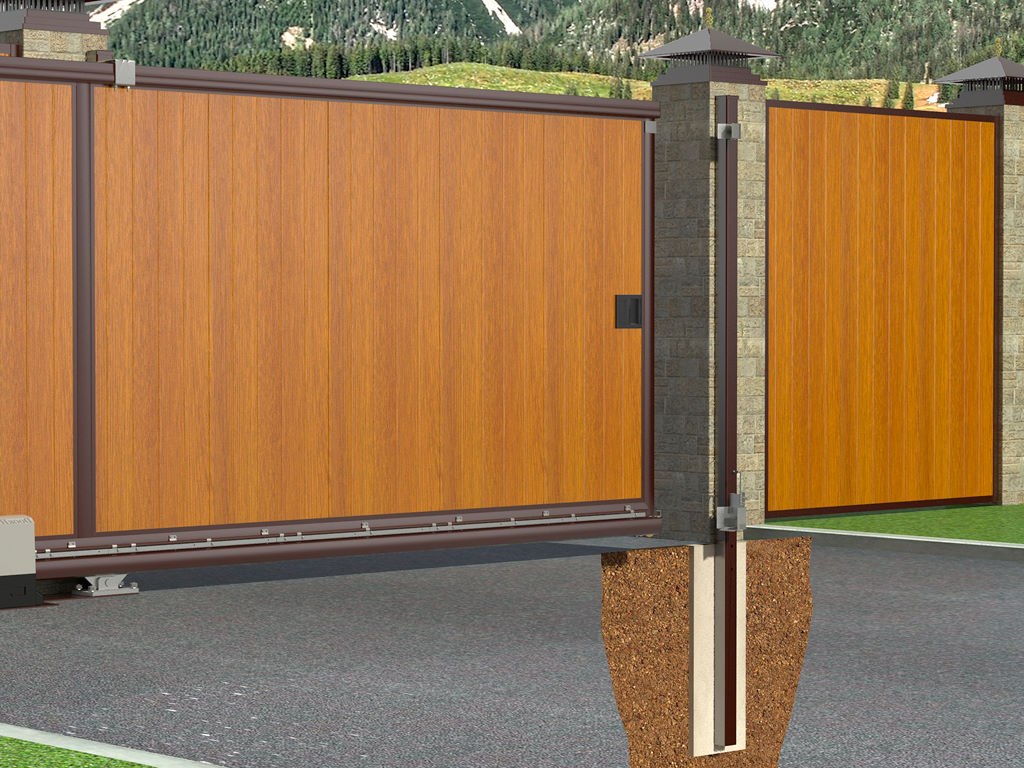 Откатные ворота из профлиста Revolution 5 Откатные ворота из профлиста Revolution 5