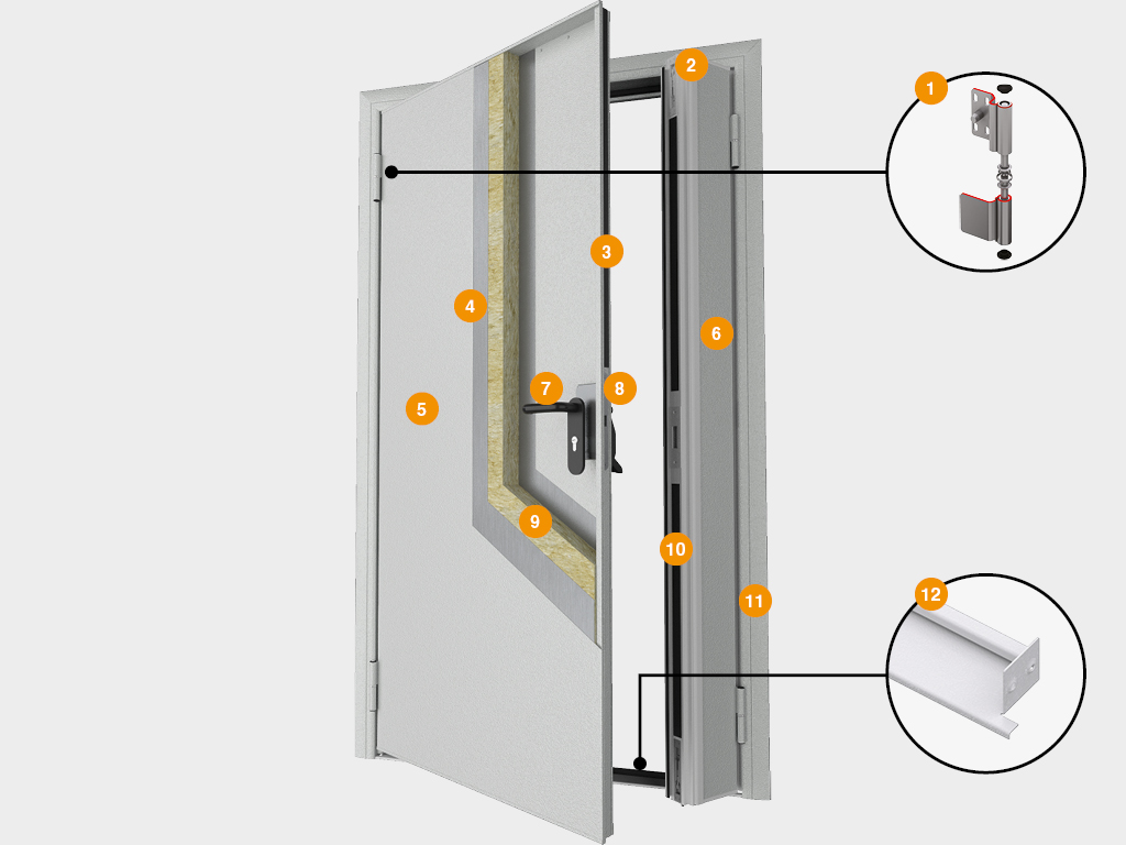 Противопожарные двери двустворчатые 1