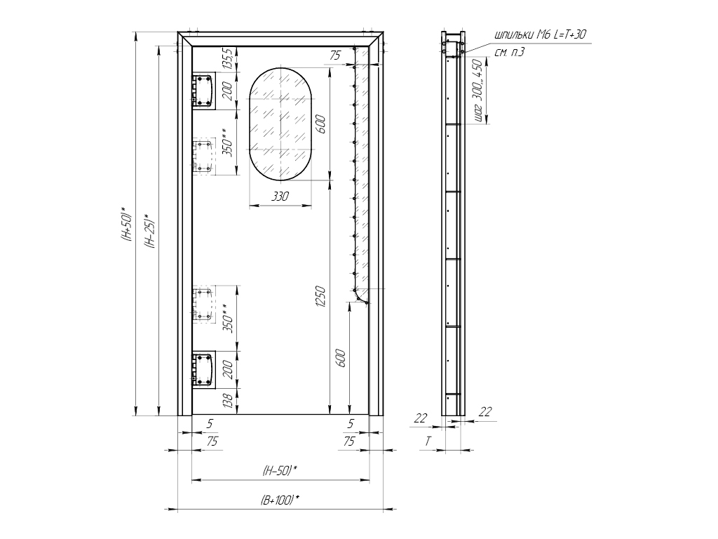 Маятниковые пластиковые двери серии SWD 2