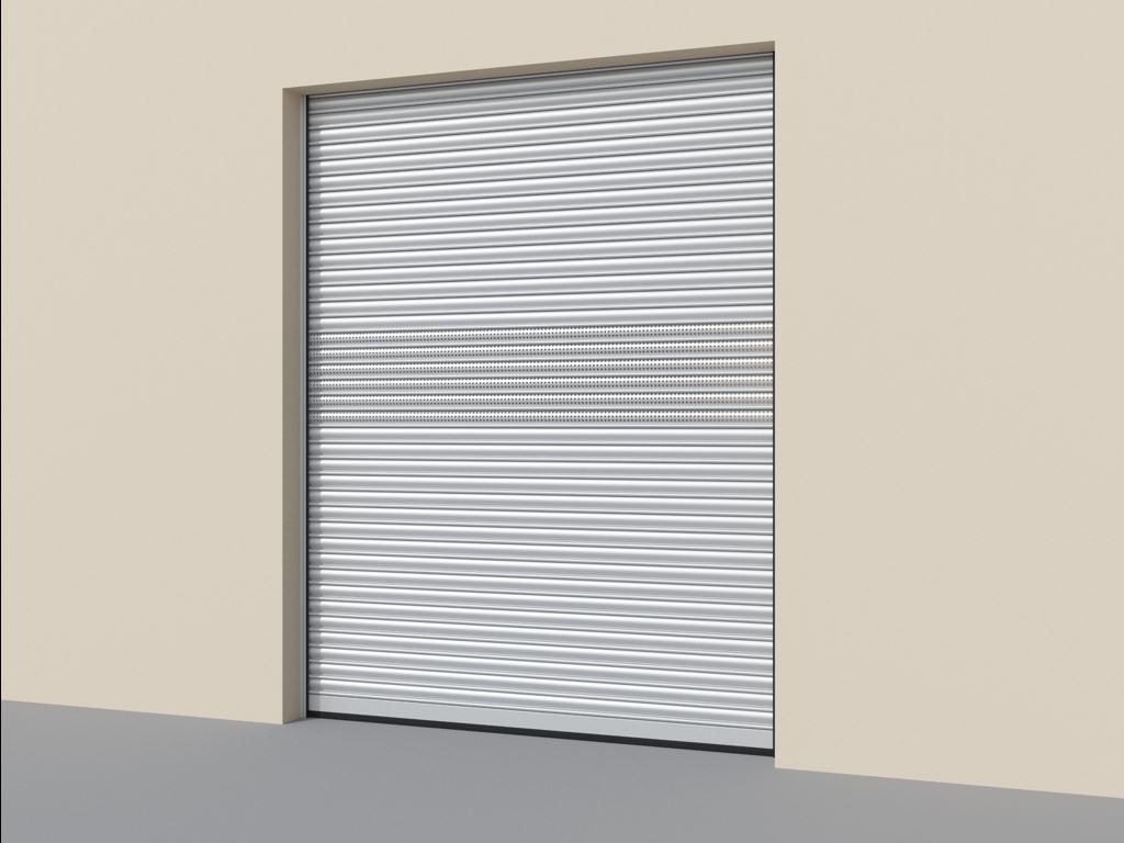 Ворота рулонные стальные с навальным приводом 7