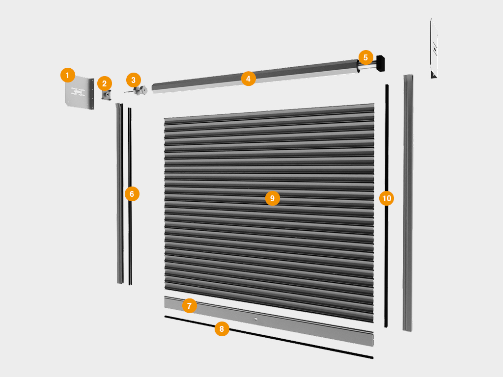 Ворота рулонные стальные с внутривальным приводом 3