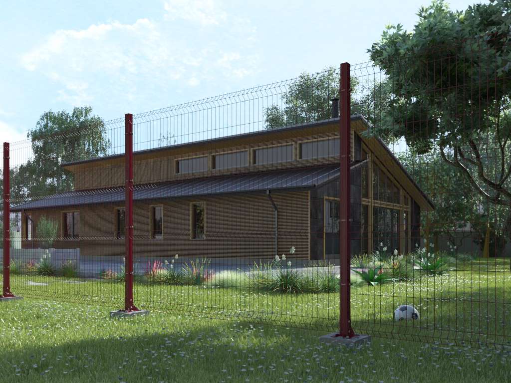 Забор из заборной секции «Стандарт» и стального прутка 4 и 5 мм 9