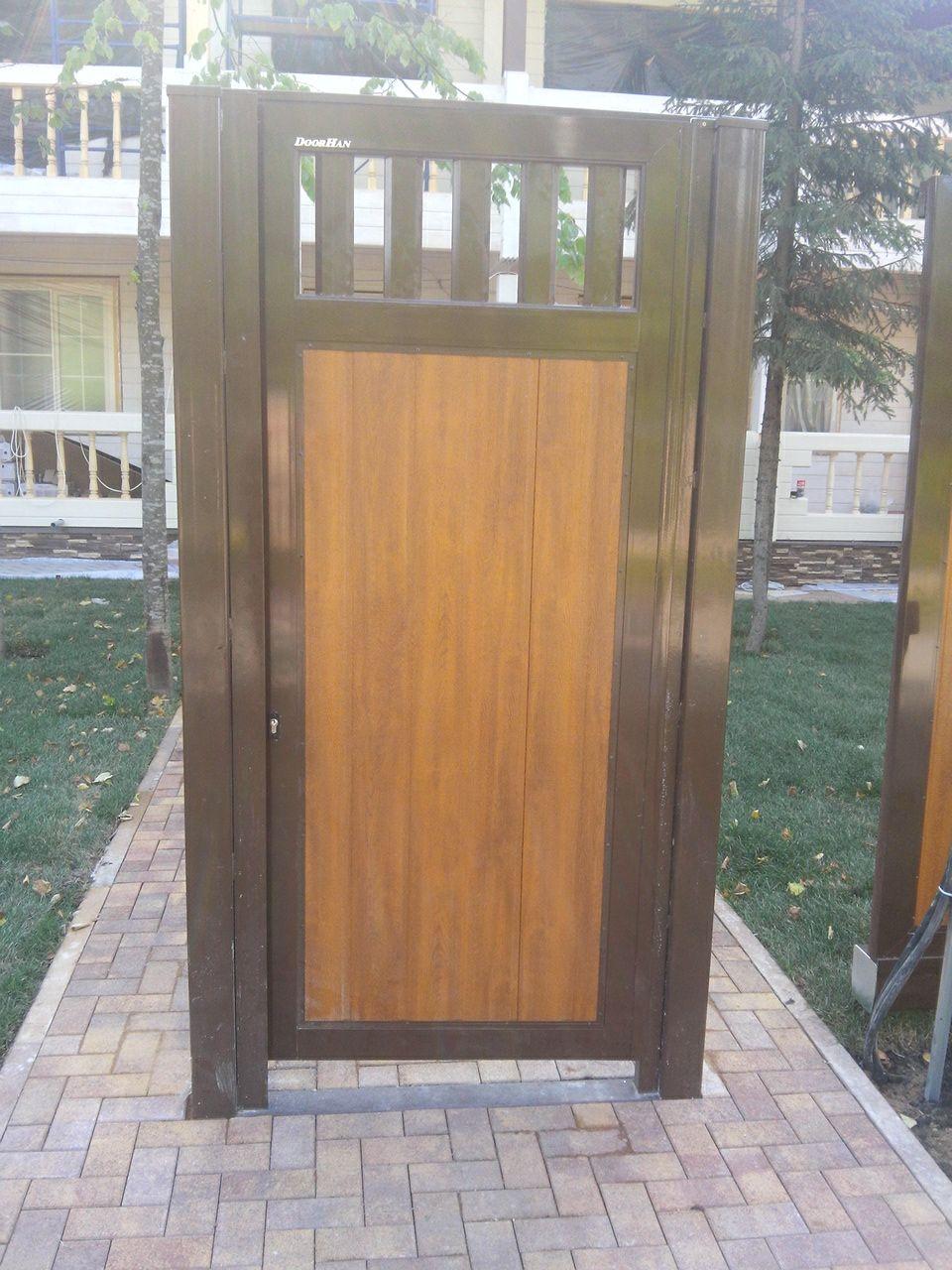 Калитка в алюминиевой раме с заполнением сендвич-панелями PSD-A 7