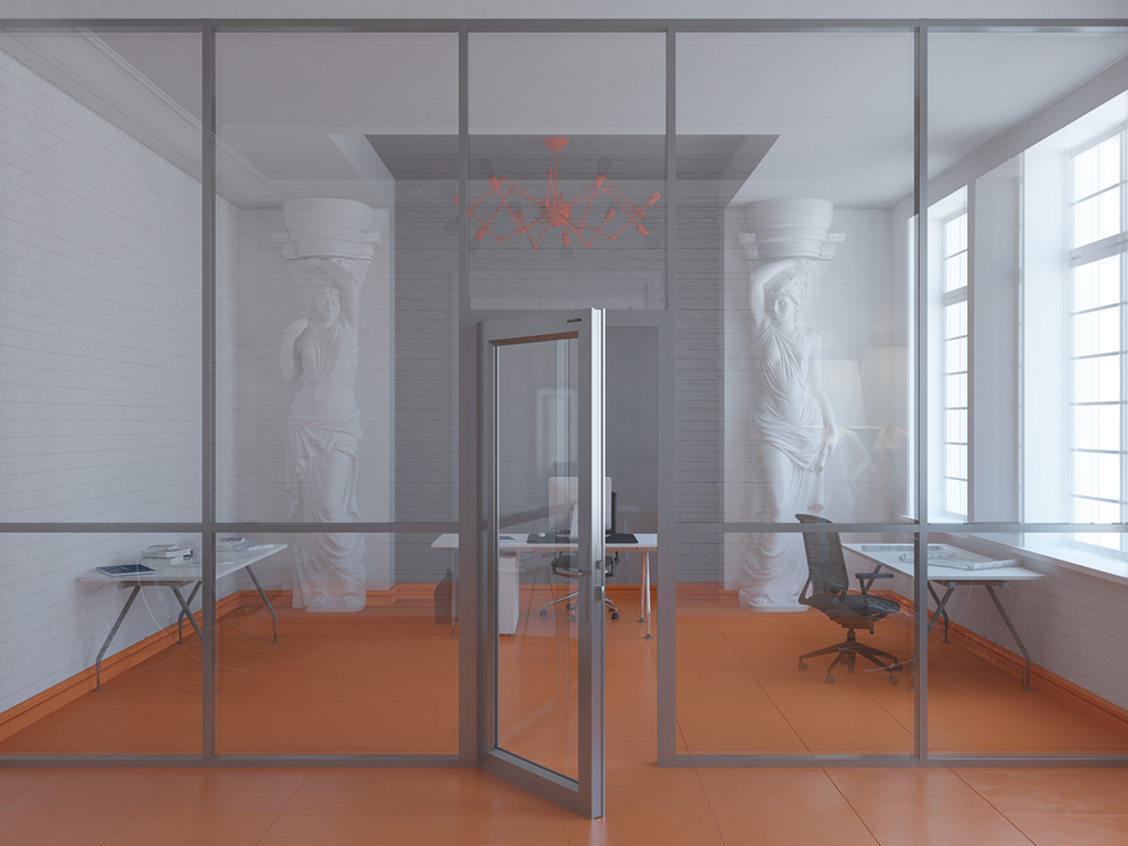 Офисные алюминиевые перегородки 2