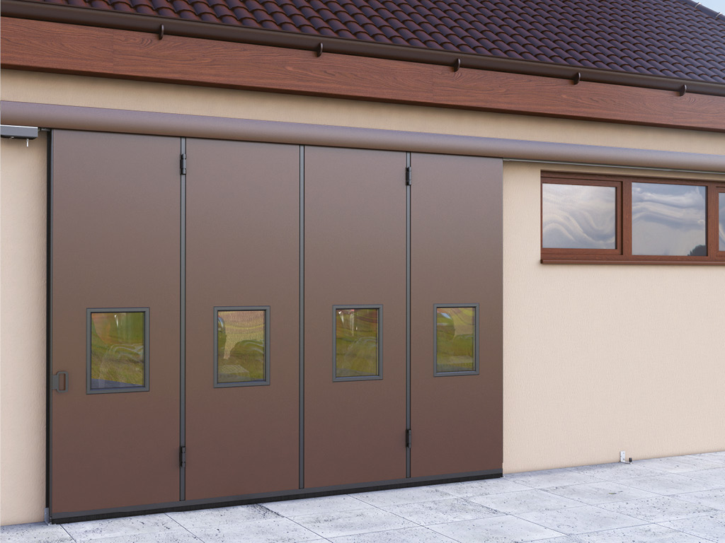 Промышленные откатные ворота без нижней направляющей 1