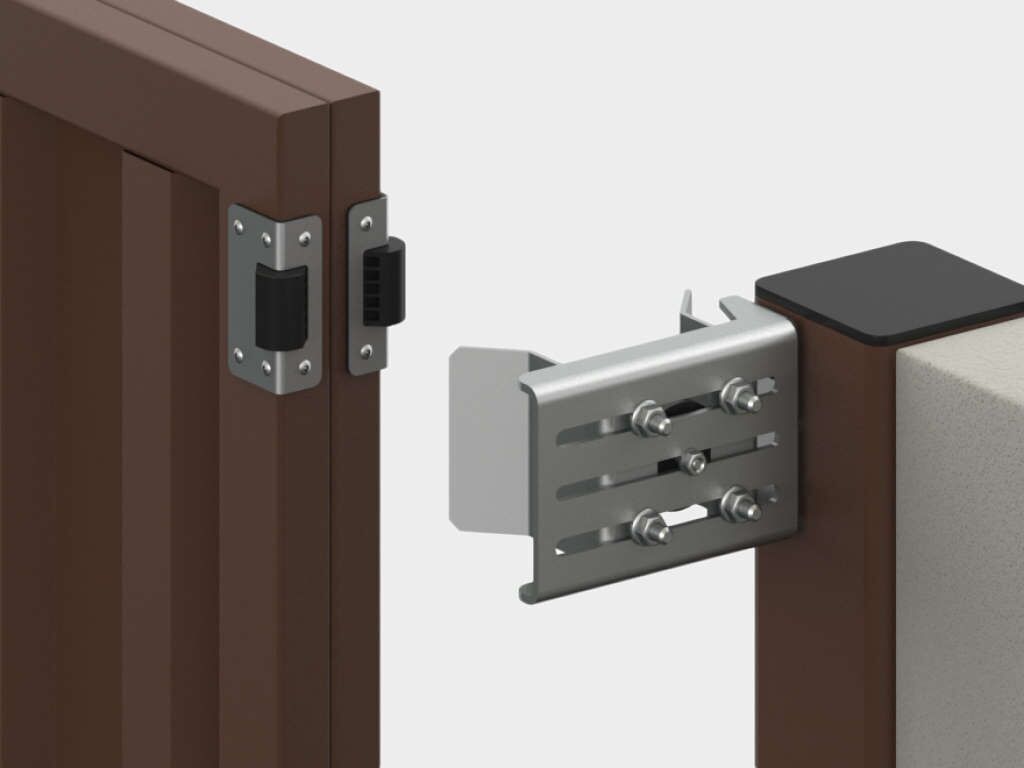 Откатные ворота из сендвич-панелей 37